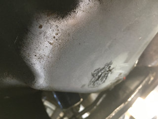 JB Weld on an oil pan.